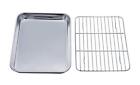Toaster Oven Tray and Rack Set Stainless Steel Toaster Pan Broiler 7’’X9’’X1’’