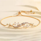 Fashion Crystal 8-Shape Infinity Bracelet Adjustable Chain Women Jewelry Gift