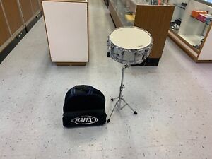 Mapex 14 Inch Snare Drum & Heavy Duty Stand Practice Pad Soft Case