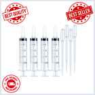 4 Pack 20ml & 60ml Plastic Syringe, Large Syringes Without Needle for Scientific
