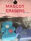 Vintage Sanrio Lot 1987 HTF Mascot Erasers Scottie & Bear & 3 Pop Tops