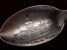 Antique Sterling Silver Lincoln Nebraska State Capitol Souvenir Spoon 26795