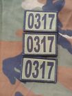 3-Pack 0317 USMC SCOUT SNIPER MOS OD Green Hook Back Hat Bag Patch Recon Marines