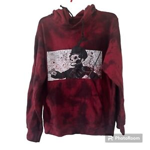 My Chemical Romance Band Hoodie Sweatshirt Red Parade Tie Dye Size Small