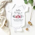 Hello Aunty Baby Bodysuit, Personalised Pregnancy Announcement With Name &
