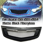 1x Front Bumper Grille Mesh Grill For Acura TSX 2011-2014 Matte Black Fiberglass (For: 2014 Acura TSX)