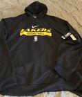 LOS ANGELES LAKERS Basketball NIKE Hoodie 3XL Sweatshirt NBA Black NEW Dri Fit