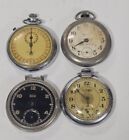 Vintage 4 Pocket Watches Lot- Westclox St. Regis For Parts