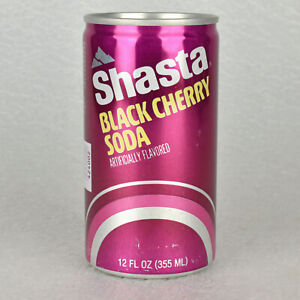 VTG 1970s Shasta Black Cherry Soda Pop Can 12oz (355ml) Aluminum Hayward CA