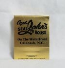 Vintage Capt John's Seafood House Restaurant Matchbook Calabash NC Advertising