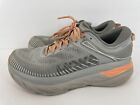 Hoka One One Womens W Bondi 7 Wide Gray & Pink Casual Shoes Sneakers Size 9D
