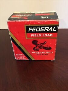 Vintage Federal Field Load Empty 12 GA Shotgun Shell Box