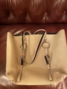 Alexander Wang Ace White Leather Tote Purse Bag