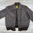 Knox Armory Alpha Industries Flight Jacket Mens XL Brown Leather Bomber USAF