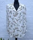 Immaculate AKRIS 100% Silk Flower Jacket Blazer With Padded Shoulders 46FR/18UK