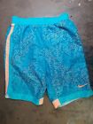 Nike Swim Trunks Men's XL Blue Orange Bathing Suit Slash Pocket Mesh Lined