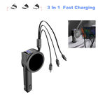 3In1 Car Fast Charger USB Port For Phone Computer Universal Power Socket Adapter (For: 1993 Pontiac Firebird Formula)