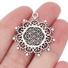 10 x Tibetan Silver Flower of Life Charms Pendants for Jewellery Making 34x30mm