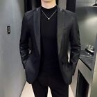 Men's Casual Leather Dress Suit Coat Male Fashion Pu Blazer Jacket Blazer Jacket