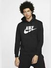 Nike Men's Sportswear Club Fleece Active Graphic Pullover Hoodie Black-Grey