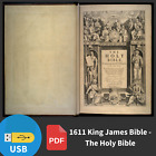 The Holy Bible King James Version KJV 1611 Edition With Apocrypha - eBook on USB