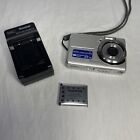 Olympus FE-190 6.0MP Digital Camera Silver Battery Charger Tested Working