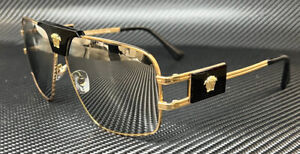 VERSACE VE2251 10026G Black Gold Mirror Men's 63 mm Sunglasses
