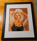 PAMELA ANDERSON AUTOGRAPHED 8X10 COLOR GLOSSY PHOTO MATTED & FRAMED WITH C.O.A.