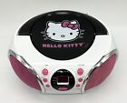 Hello Kitty CD Player Boombox Radio White Black Pink 2014 KT2026MBY TESTED 🔥🔥