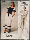 Vintage Vogue Kasper Drop Waist Mid-Calf Length Dress Pattern #1680 Sz 14