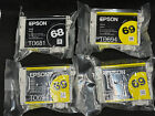 LOT(4) EPSON Ink Cartridges 3X 69 YELLOW T0694 1X 68 BLACK T0681 NEW SEALED