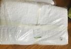 Pottery Barn Belgian Flax Floral Stitch Quilt Set White King 2 Ruched Std Shams