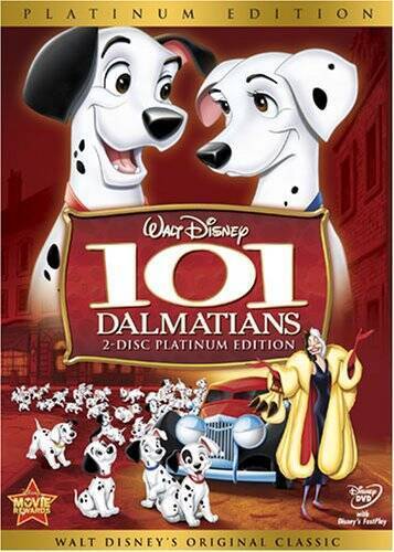 101 Dalmatians (Two-Disc Platinum Edition) - DVD - VERY GOOD