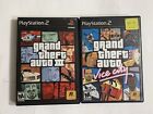 Game Lot 2 - GTA Grand Theft Auto III - Vice City - PS2 PlayStation 2 - Tested