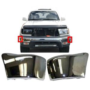For 1989-1991 New For TOYOTA 4WD PICKUP 4RUNNER Front LH+RH Bumper End Chrome (For: 1991 Toyota Pickup)