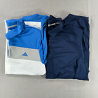 Lot of 2 Adidas Golf Short Sleeve Polo Shirts Mens Medium Stretch Performance