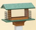 LARGE 2 SUET CAKE & SEED FEEDER - Post Mount Amish Handmade in USA