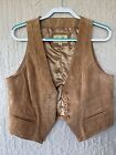 Women’s Scully Leather Vest Size Medium With Horses