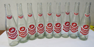 Lot of 9 Vintage Rodeo Beverages Best In The West Soda Glass Bottle 10 FL . Oz