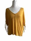 H&M Yellow Short Sleeve Oversized Crop Top Size M