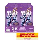 10 x Pocky Crushed Fruits Blueberry Yoghurt Japanese Biscuit Stick Glico 38g New