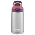 Kid Stainless Steel Water Bottle， AUTOSPOUT Straw Lid Eggplant and Punch, 13 fl