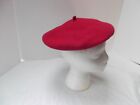 vtg 14th & Union red wool beret tam hat cap red MINT