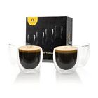 LEMONSODA Double-Walled Glass Coffee Mugs Cups - Set of 4 - (8.5 Oz or 12 Oz)