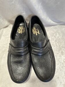 SAS Ace Men 11.5M Shoes Loafer Black Pebble Leather Dress Casual Comfort Vintage