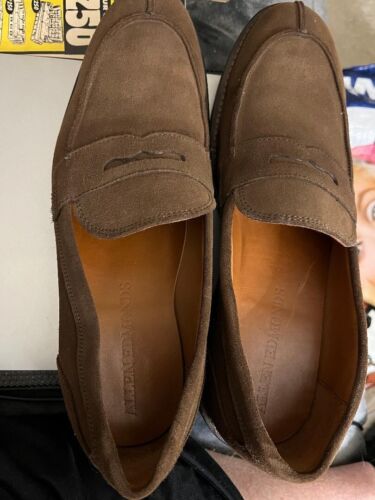 ALLEN EDMONDS SUEDE MENS LOAFERS SIZE 12 (worn once on carpeted floor)
