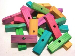 25 Large Wood Blocks Bird Toy Parts 3