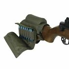 Rifle Buttstock shell holder & Padded Cheek Rest Ammo Cartridge Pouch Army Green
