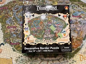 New ListingDisneyland Park Map Decorative Border 1000 Piece Puzzle 18” x 26” 100% Complete