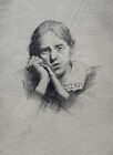 Etching Peter Vilhelm Ilsted (1861-1933) Portrait Woman 1899 Denmark